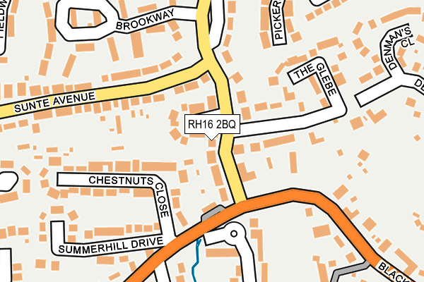 RH16 2BQ map - OS OpenMap – Local (Ordnance Survey)