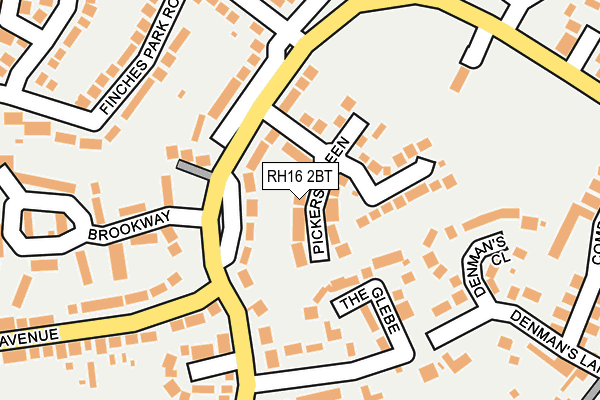 RH16 2BT map - OS OpenMap – Local (Ordnance Survey)