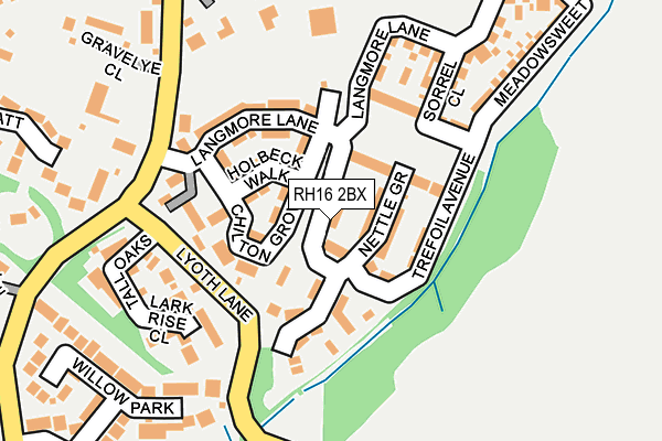 RH16 2BX map - OS OpenMap – Local (Ordnance Survey)