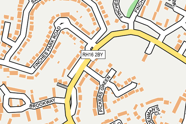 RH16 2BY map - OS OpenMap – Local (Ordnance Survey)