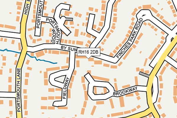 RH16 2DB map - OS OpenMap – Local (Ordnance Survey)
