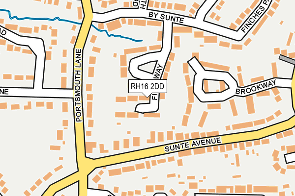 RH16 2DD map - OS OpenMap – Local (Ordnance Survey)