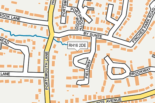 RH16 2DE map - OS OpenMap – Local (Ordnance Survey)