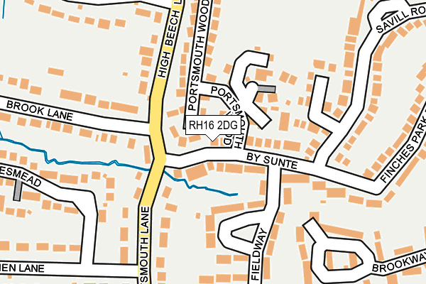 RH16 2DG map - OS OpenMap – Local (Ordnance Survey)