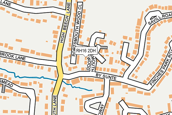RH16 2DH map - OS OpenMap – Local (Ordnance Survey)