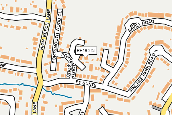 RH16 2DJ map - OS OpenMap – Local (Ordnance Survey)