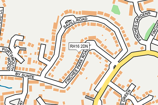 RH16 2DN map - OS OpenMap – Local (Ordnance Survey)