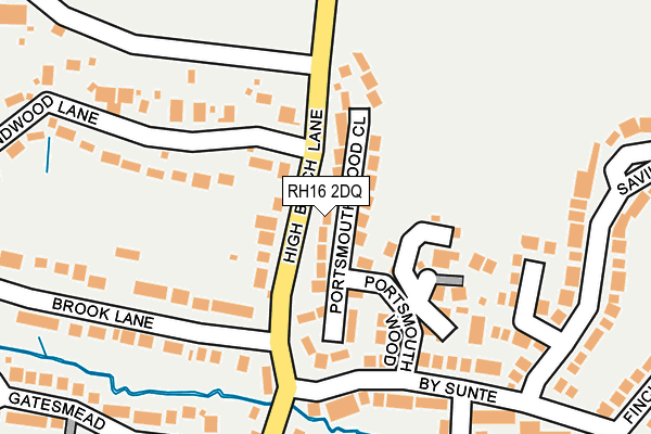 RH16 2DQ map - OS OpenMap – Local (Ordnance Survey)