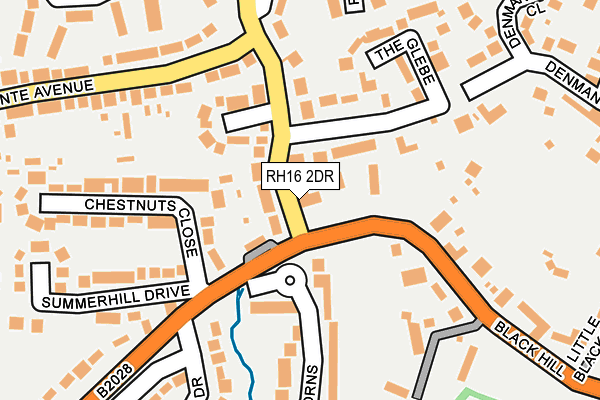 RH16 2DR map - OS OpenMap – Local (Ordnance Survey)