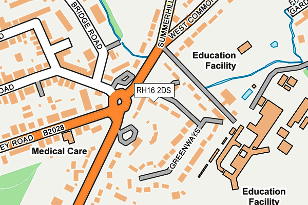 RH16 2DS map - OS OpenMap – Local (Ordnance Survey)