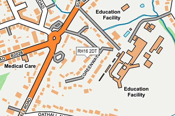 RH16 2DT map - OS OpenMap – Local (Ordnance Survey)