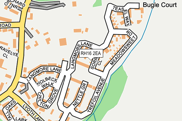 RH16 2EA map - OS OpenMap – Local (Ordnance Survey)