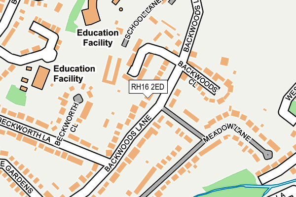 RH16 2ED map - OS OpenMap – Local (Ordnance Survey)