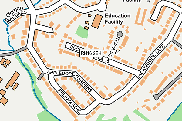 RH16 2EH map - OS OpenMap – Local (Ordnance Survey)