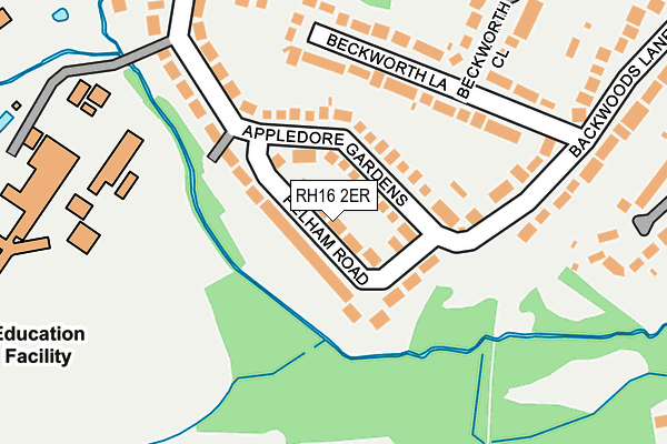 RH16 2ER map - OS OpenMap – Local (Ordnance Survey)