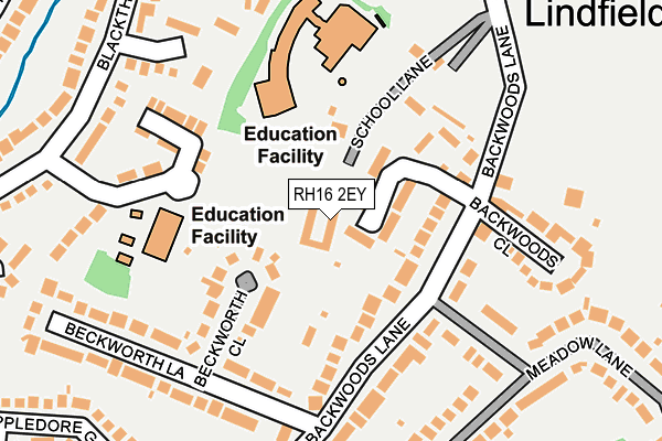 RH16 2EY map - OS OpenMap – Local (Ordnance Survey)