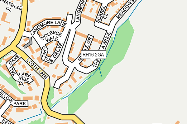 RH16 2GA map - OS OpenMap – Local (Ordnance Survey)