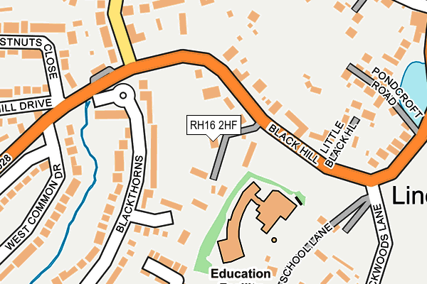 RH16 2HF map - OS OpenMap – Local (Ordnance Survey)