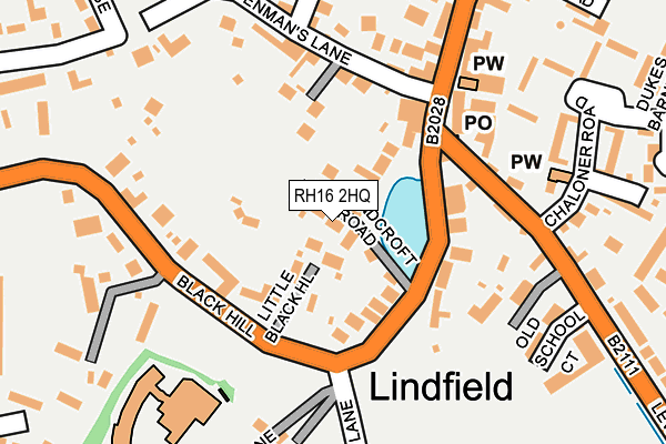 RH16 2HQ map - OS OpenMap – Local (Ordnance Survey)