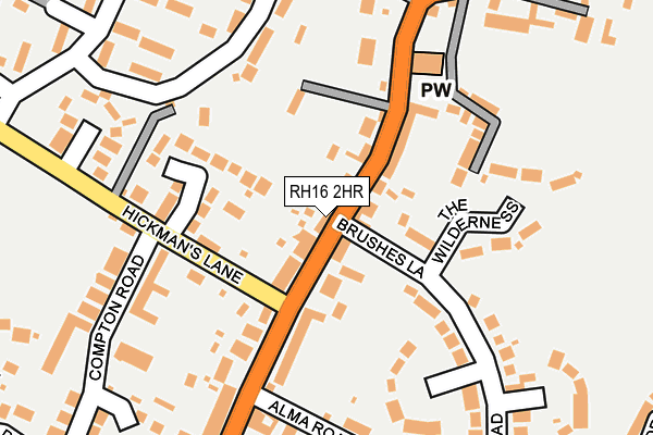 RH16 2HR map - OS OpenMap – Local (Ordnance Survey)
