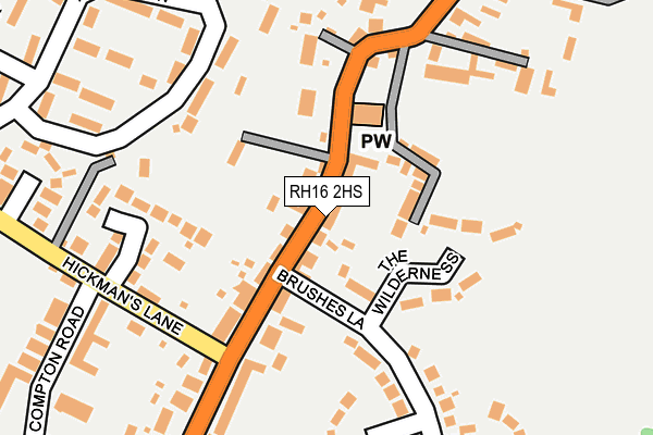 RH16 2HS map - OS OpenMap – Local (Ordnance Survey)