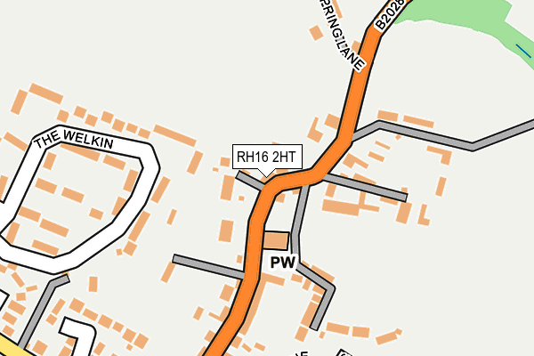 RH16 2HT map - OS OpenMap – Local (Ordnance Survey)