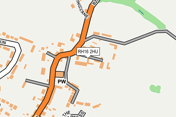 RH16 2HU map - OS OpenMap – Local (Ordnance Survey)