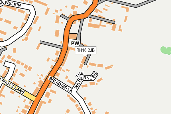RH16 2JB map - OS OpenMap – Local (Ordnance Survey)