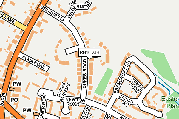 RH16 2JH map - OS OpenMap – Local (Ordnance Survey)