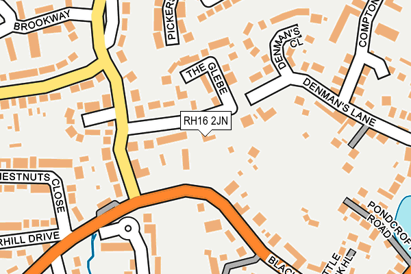 RH16 2JN map - OS OpenMap – Local (Ordnance Survey)
