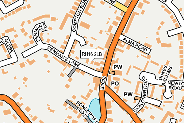 RH16 2LB map - OS OpenMap – Local (Ordnance Survey)
