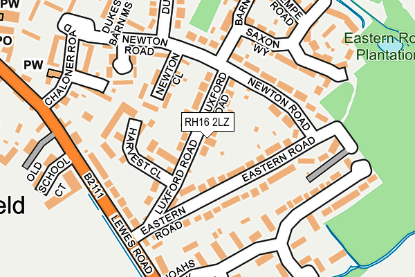 RH16 2LZ map - OS OpenMap – Local (Ordnance Survey)