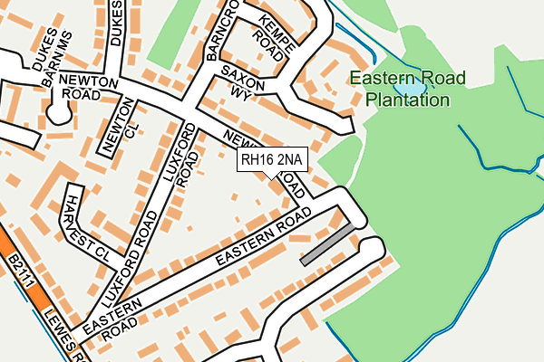 RH16 2NA map - OS OpenMap – Local (Ordnance Survey)