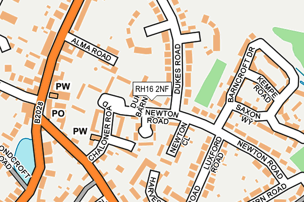 RH16 2NF map - OS OpenMap – Local (Ordnance Survey)