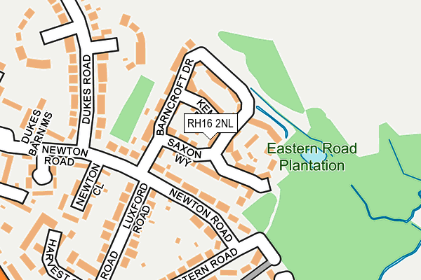 RH16 2NL map - OS OpenMap – Local (Ordnance Survey)