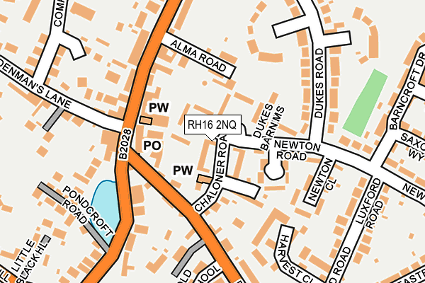 RH16 2NQ map - OS OpenMap – Local (Ordnance Survey)