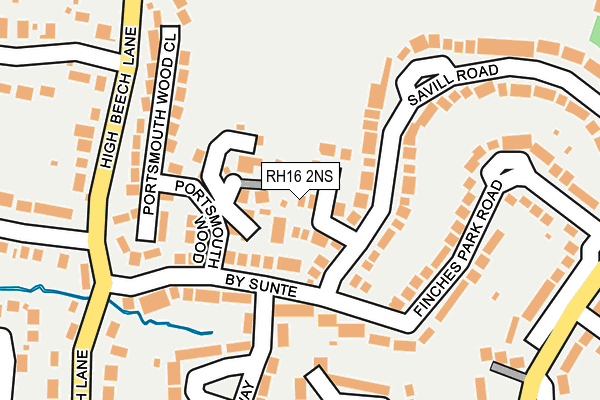 RH16 2NS map - OS OpenMap – Local (Ordnance Survey)