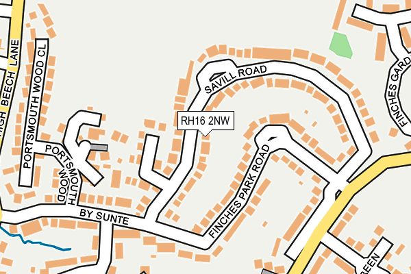 RH16 2NW map - OS OpenMap – Local (Ordnance Survey)