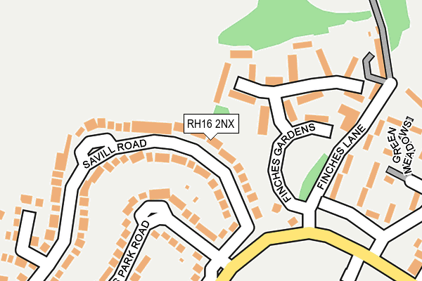 RH16 2NX map - OS OpenMap – Local (Ordnance Survey)