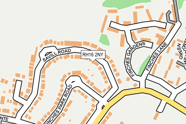 RH16 2NY map - OS OpenMap – Local (Ordnance Survey)