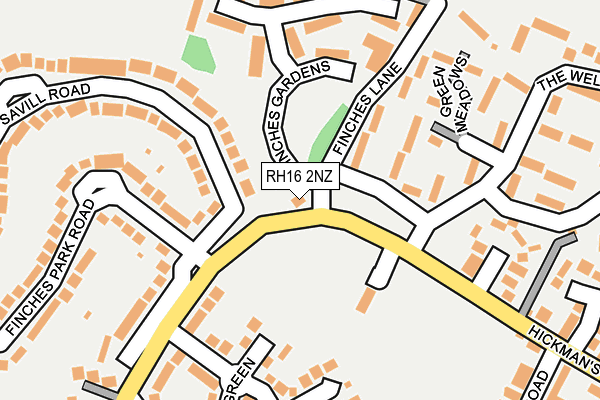 RH16 2NZ map - OS OpenMap – Local (Ordnance Survey)