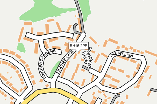 RH16 2PE map - OS OpenMap – Local (Ordnance Survey)