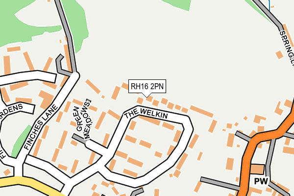 RH16 2PN map - OS OpenMap – Local (Ordnance Survey)