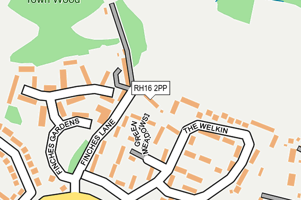 RH16 2PP map - OS OpenMap – Local (Ordnance Survey)