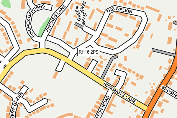 RH16 2PS map - OS OpenMap – Local (Ordnance Survey)