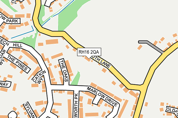 RH16 2QA map - OS OpenMap – Local (Ordnance Survey)