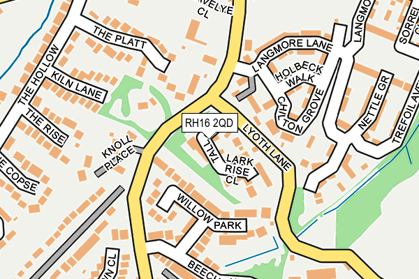 RH16 2QD map - OS OpenMap – Local (Ordnance Survey)