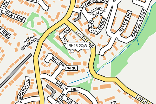 RH16 2QW map - OS OpenMap – Local (Ordnance Survey)