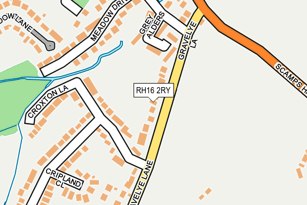 RH16 2RY map - OS OpenMap – Local (Ordnance Survey)