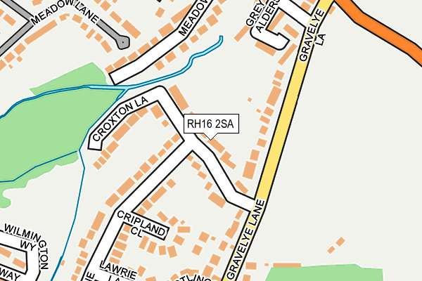 RH16 2SA map - OS OpenMap – Local (Ordnance Survey)
